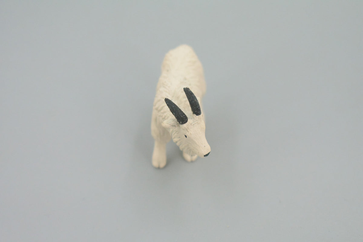 Mountain Goat, Hard Rubber, Hand Painted, Realistic, Figure, Model, Replica, Toy, Kids, Educational, Gift,      2"    F3536 B138