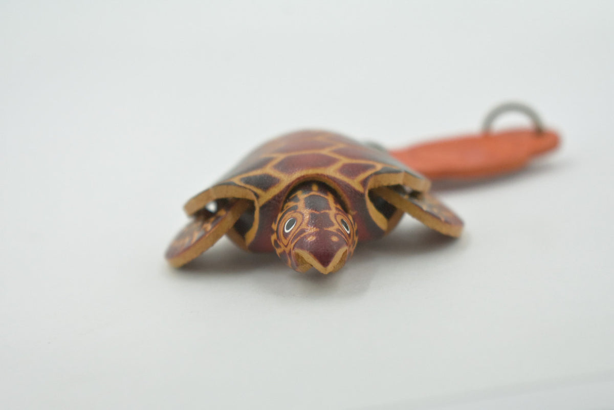 Turtle, Key Chain, Loggerhead, Sea Turtle, Reptiles, Hand Made In Thailand, Keychain, Key Fob, Keys, Lifelike Model, Gift,     3"      THL01 BB69