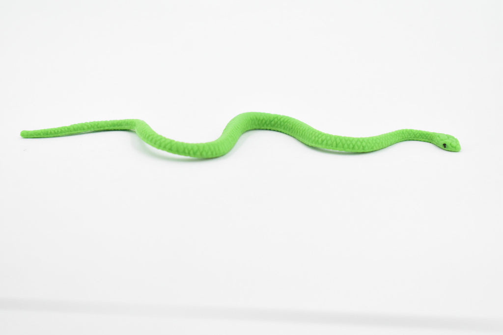 Snake, Green Tree Snake,  Rubber Reptile, Educational, Realistic Hand Painted, Figure, Lifelike Model, Figurine, Replica, Gift,       5"      F5000 B255