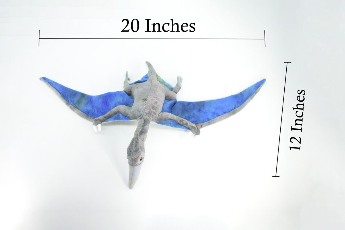 Pteranodon, Plush Dinosaur, Soft, Stuffed Reptile Toy, Educational, Realistic, Beautiful Design, Figure, Lifelike, Replica, Gift,      12"   RI59 B661