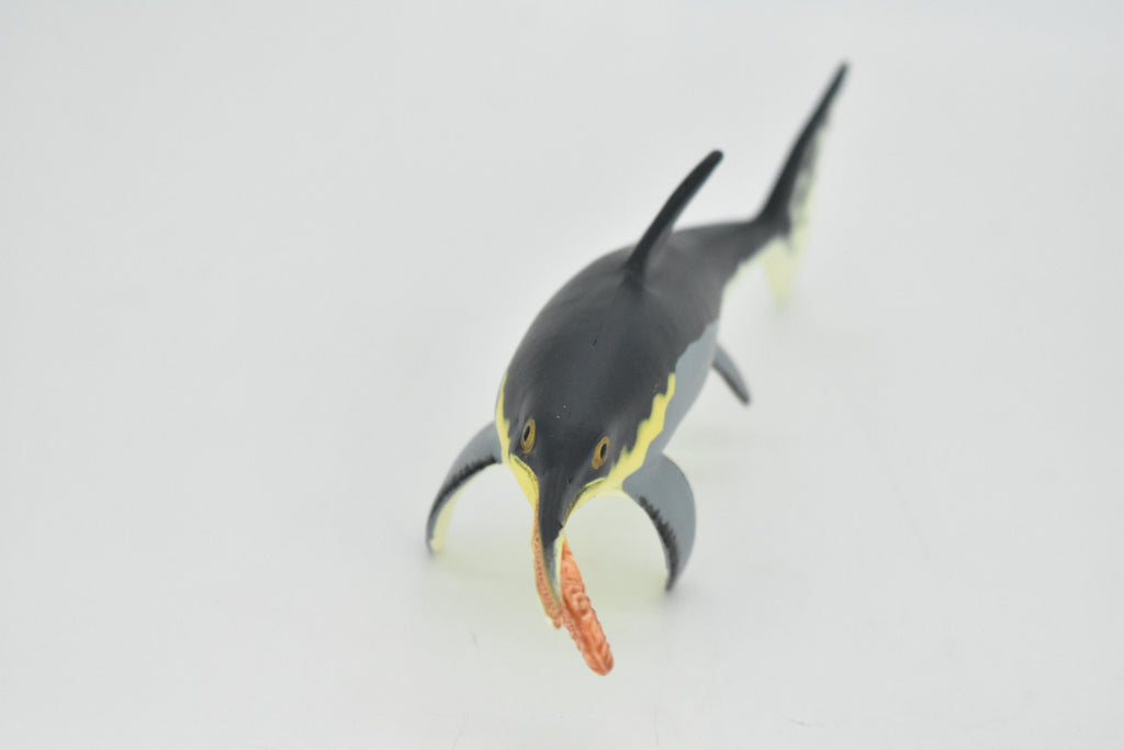 Icthyosaur, Biting Ammonite, Prehistoric Fish, Museum Quality, Rubber Fish, Hand Painted, Realistic Toy Figure, Diorama Model, Kids, Educational, 8 Inches. 