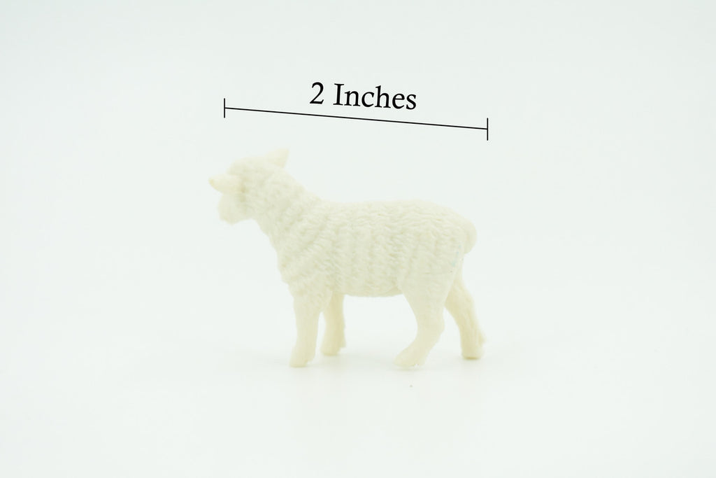 Sheep, Lamb, ewe, Very Nice Plastic Animal, Educational, Realistic Figure, Lifelike Model, Figurine, Replica, Gift,     2"    F4259 B375