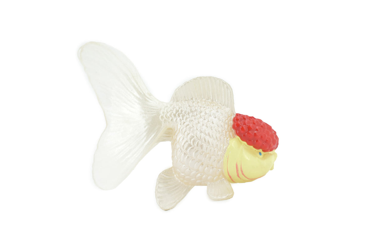 Goldfish, Red Cap Oranda, Museum Quality, Hand Painted, Rubber, Fish, Realistic Figure, Model, Replica, Toy, Kids, Model, Replica, Educational, Gift,    4"   CH521 BB158