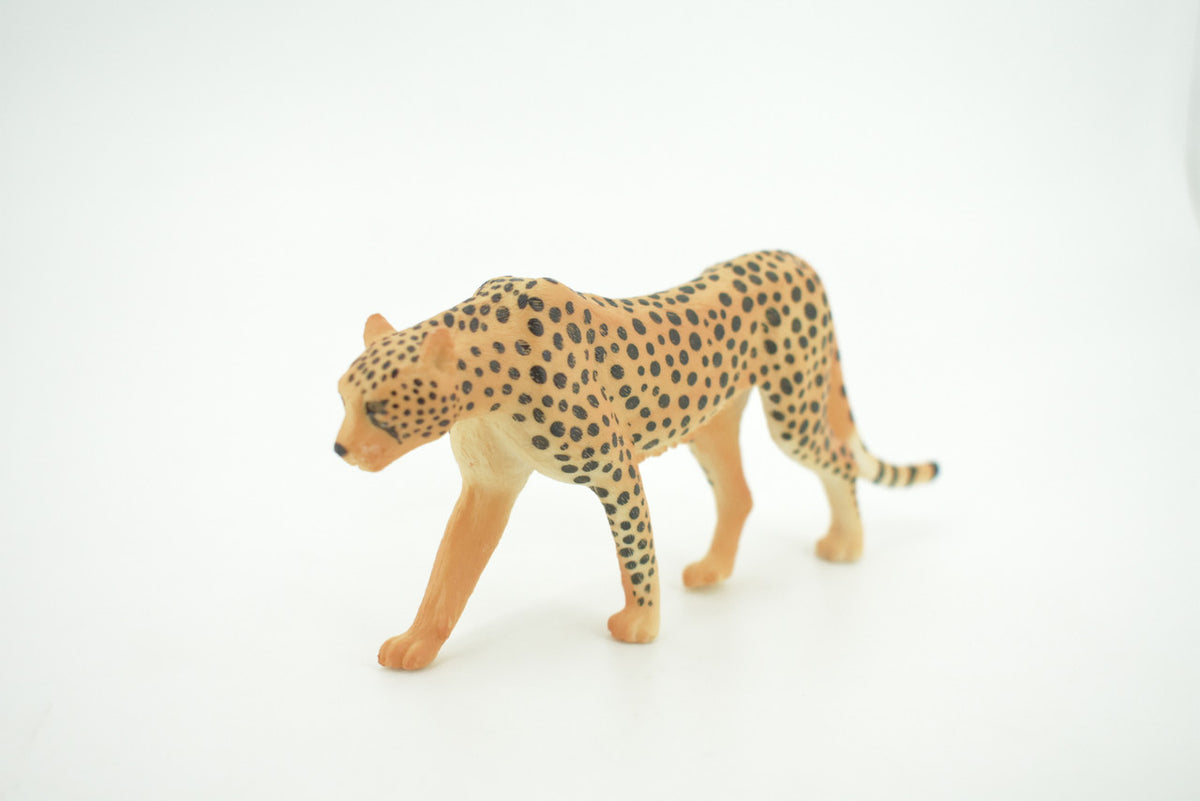 Cheetah, Big Male, Cat, Africa, Very Realistic, Museum Quality, Hand Painted, Rubber Animal, Realistic Toy Figure, Model, Replica, Kids, Educational, Gift,     5"      CH288 BB179