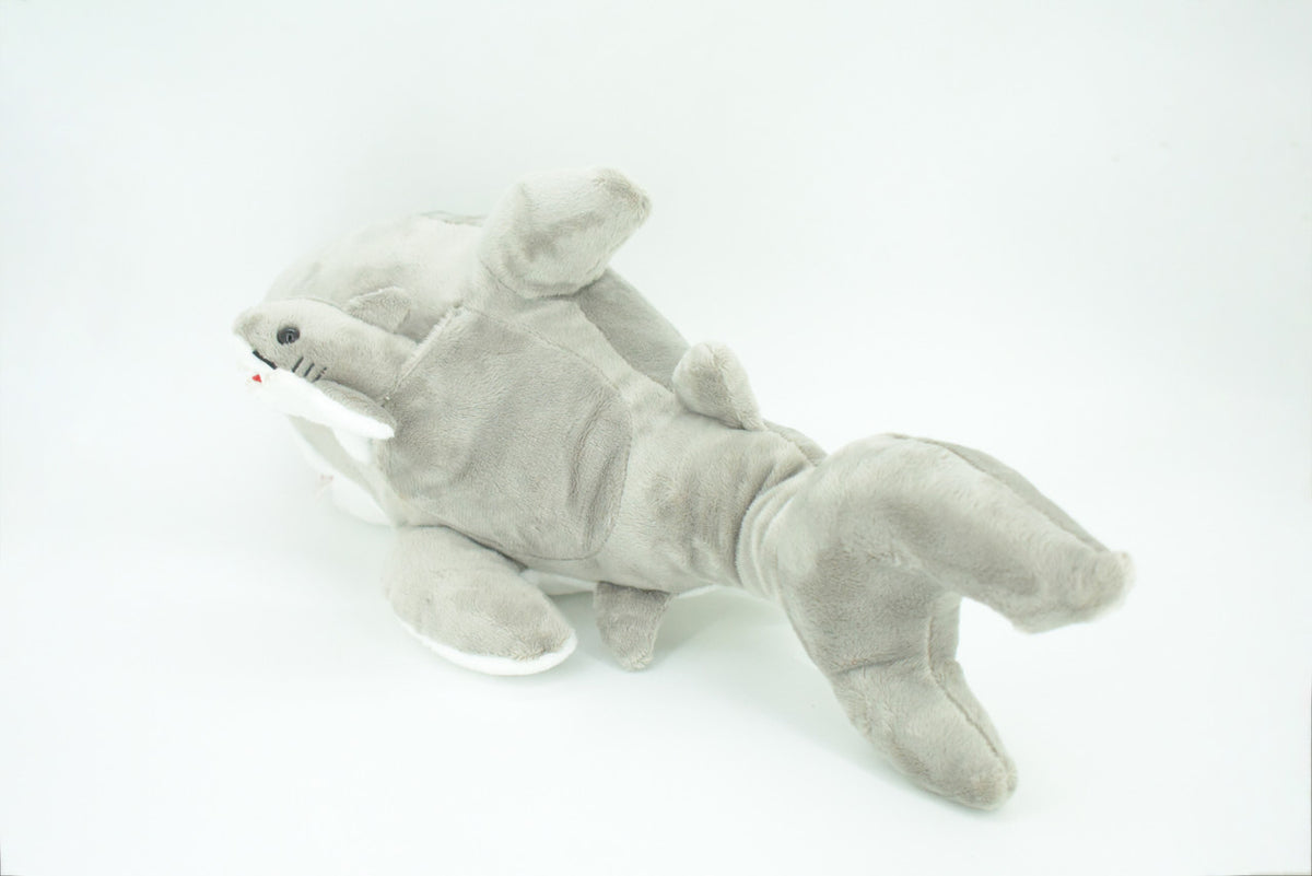 Shark with Baby, Plush Animal, Soft, Stuffed, Toy, Educational, Realistic Shark Design, Figure, Lifelike, Replica, Gift,       18"     PK05 B501