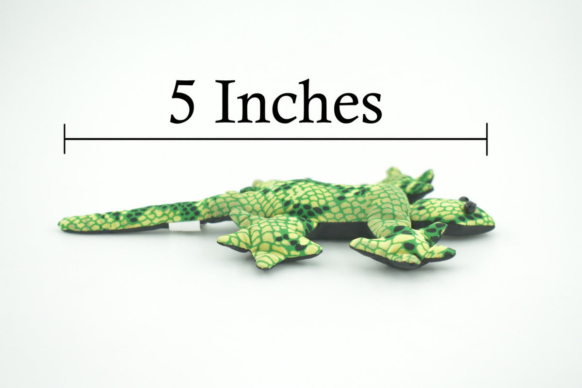 Gecko, Lizard, Reptiles, Green, Hand Made In Thailand, Sand Creatures, Paper Weight, Bean Bag, Cornhole, Game, Toy, Kids, Educational, 5  Inches.