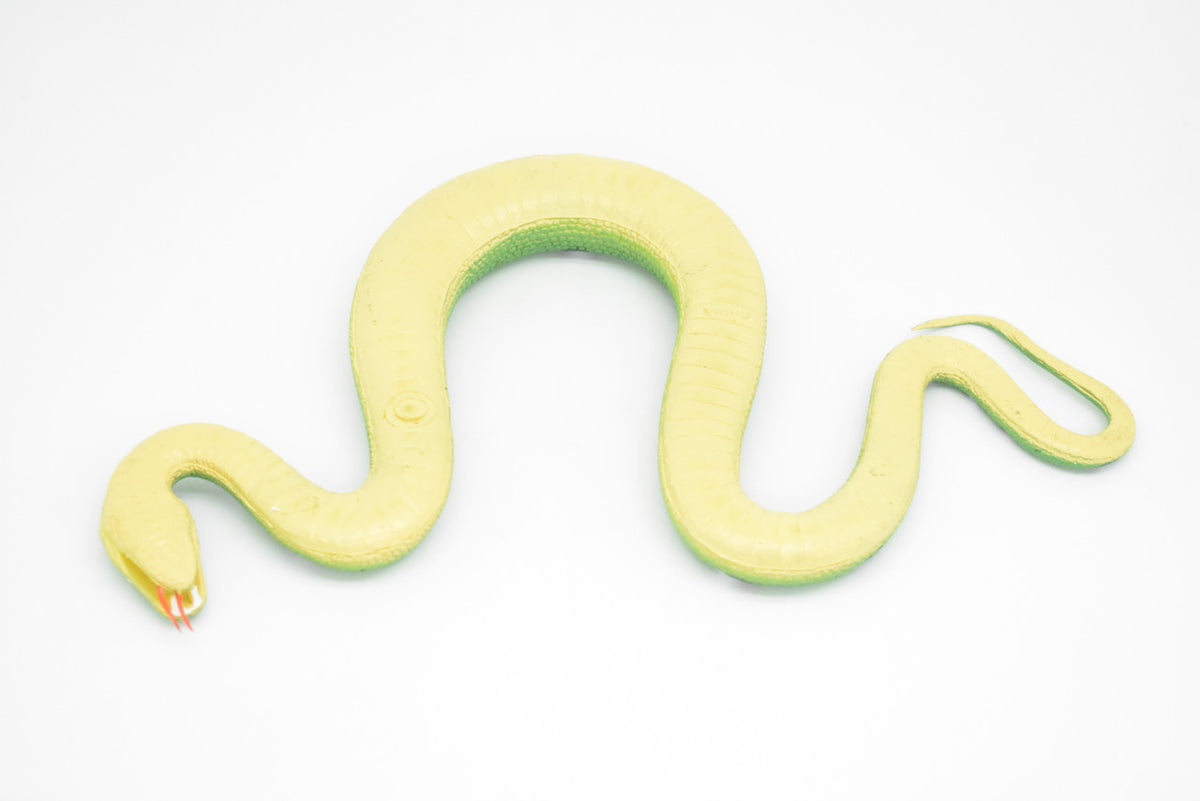 Snake, Emerald Tree Boa Snake, Coiled, Rubber Reptile, Educational, Realistic Hand Painted, Figure, Lifelike Model, Figurine, Replica, Gift,     12"       F3591 B492