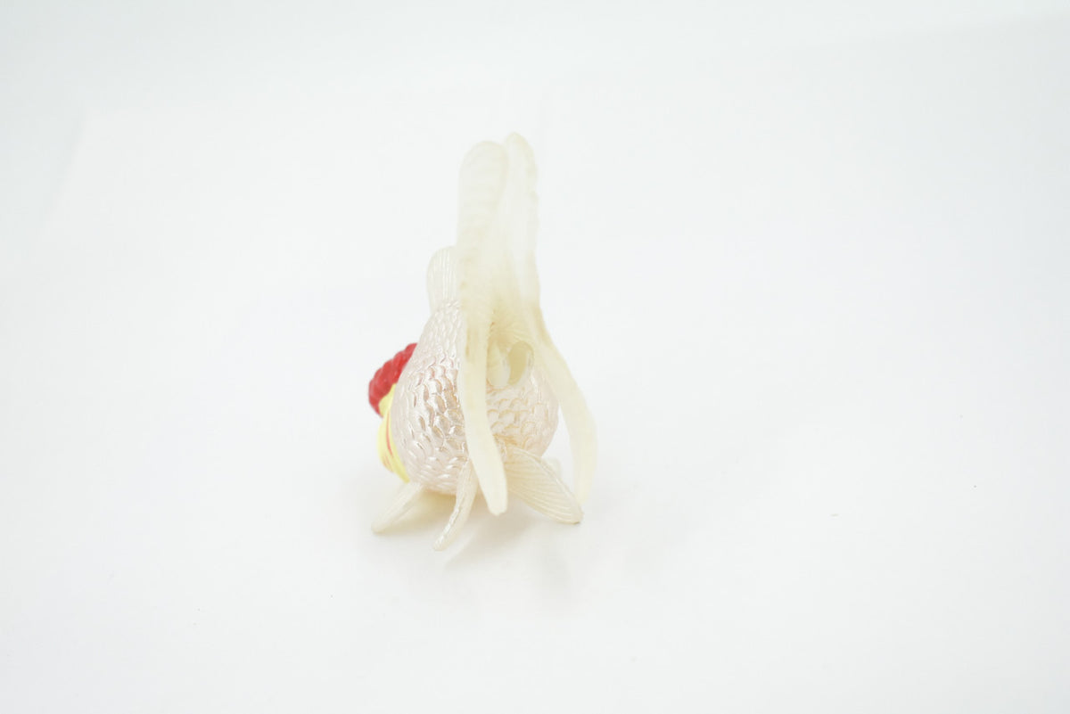 Goldfish, Red Cap Oranda, Museum Quality, Hand Painted, Rubber, Fish, Realistic Figure, Model, Replica, Toy, Kids, Model, Replica, Educational, Gift,    4"   CH521 BB158