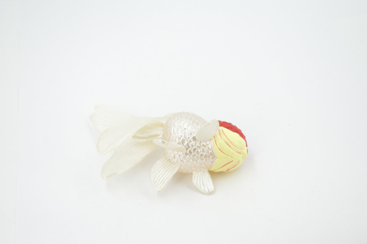 Goldfish, Red Cap Oranda, Museum Quality, Hand Painted, Rubber, Fish, Realistic Figure, Model, Replica, Toy, Kids, Model, Replica, Educational, Gift,    4"   CH521 BB158