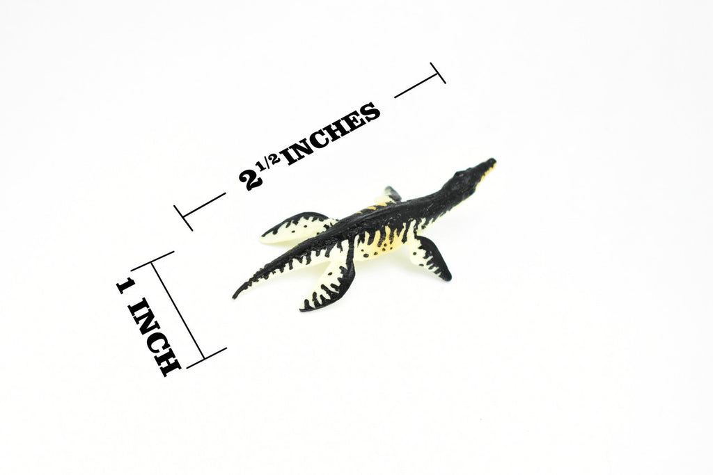 Liopleurodon Dinosaur, Museum Quality, Animal, Educational, Realistic Hand Painted, Figure, Lifelike Model, Vintage Replica, Toy,   2 1/2 Inches. 