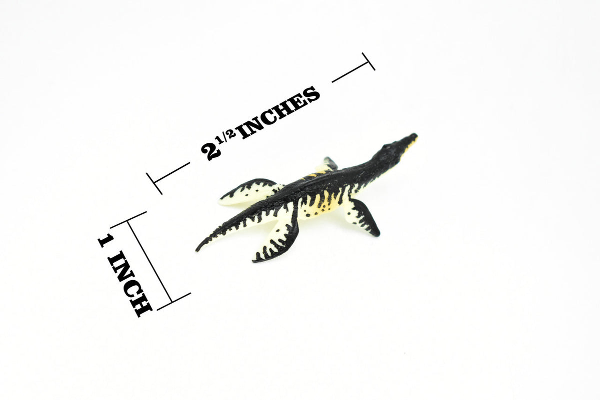 Liopleurodon Dinosaur, Museum Quality, Animal, Educational, Realistic Hand Painted, Figure, Lifelike Model, Vintage Replica, Toy,   2 1/2 Inches. 
