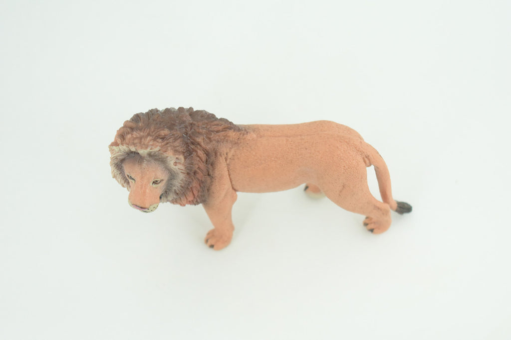African Male Lion, Cat, King, Museum Quality, Hand Painted, Rubber, Realistic, Realistic Animal, Diorama, Toy, Kids, Gift,   4 Inches.  CH782 BB182