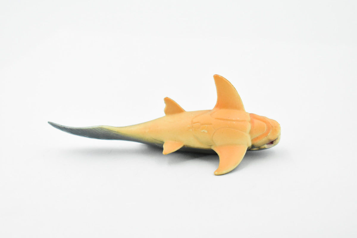Dunkleosteus, Prehistoric Fish, Dinosaur, Very Nice Design, Rubber Fish, Hand Painted, Realistic Toy Figure, Diorama Model, Kids, Educational,  3 Inches.