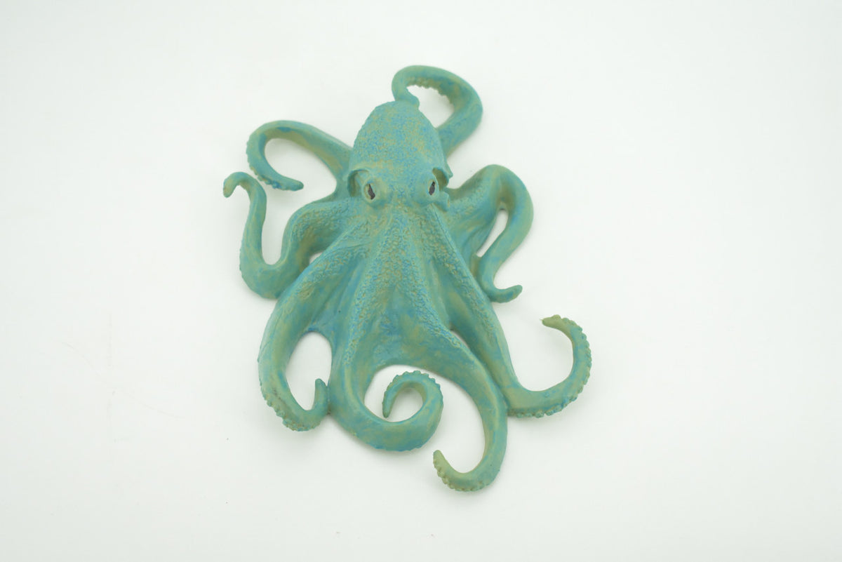 Octopus, Octopodes, Octopoda, Blue Octopi, Museum Quality, Hand Painted, Hard Rubber, Realistic Figure, Toy, Kids, Educational, Gift,      5"       CH284 BB178