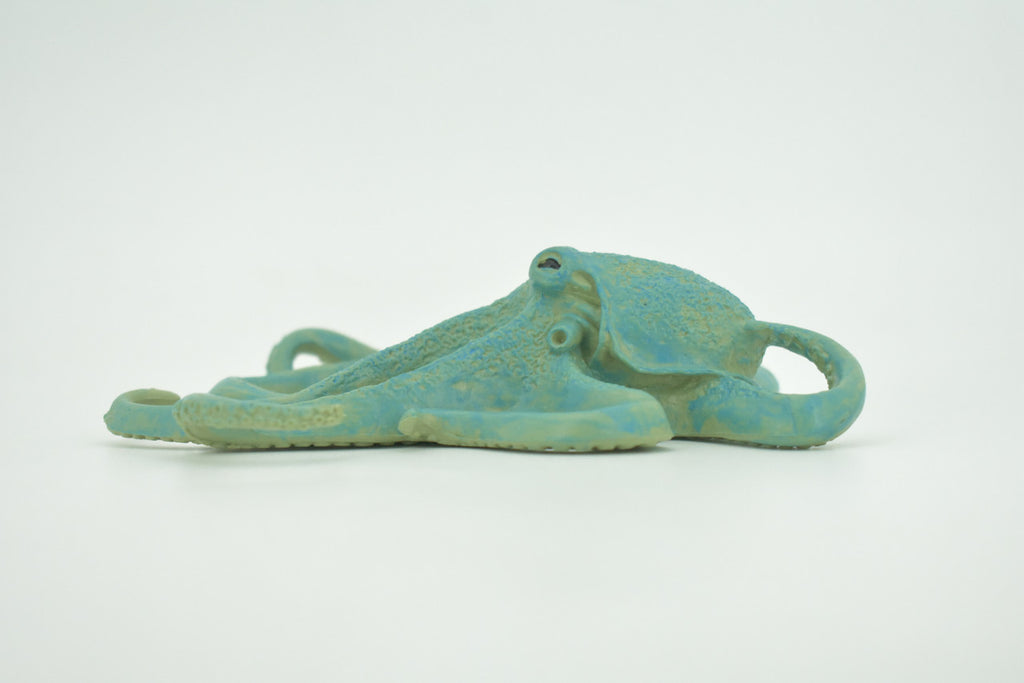 Octopus, Octopodes, Octopoda, Blue Octopi, Museum Quality, Hand Painted, Hard Rubber, Realistic Figure, Toy, Kids, Educational, Gift,      5"       CH284 BB178