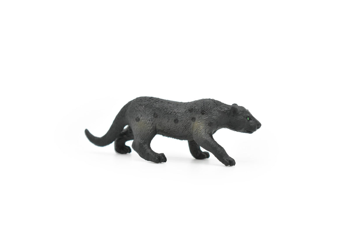 Black Panther, Leopard, Jaguar, Very Nice Plastic Animal, Hand Painted, Educational, Realistic, Lifelike, Diorama Model, Toy, Kids, Gift,  3 Inches.   