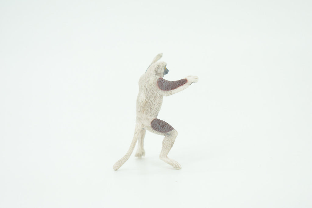 Lemur, Indridae, Strepsirrhine Primate, Hand Painted, Educational, Rubber Primate, Realistic Figure, Lifelike, Gift,    2"    SF65 B16
