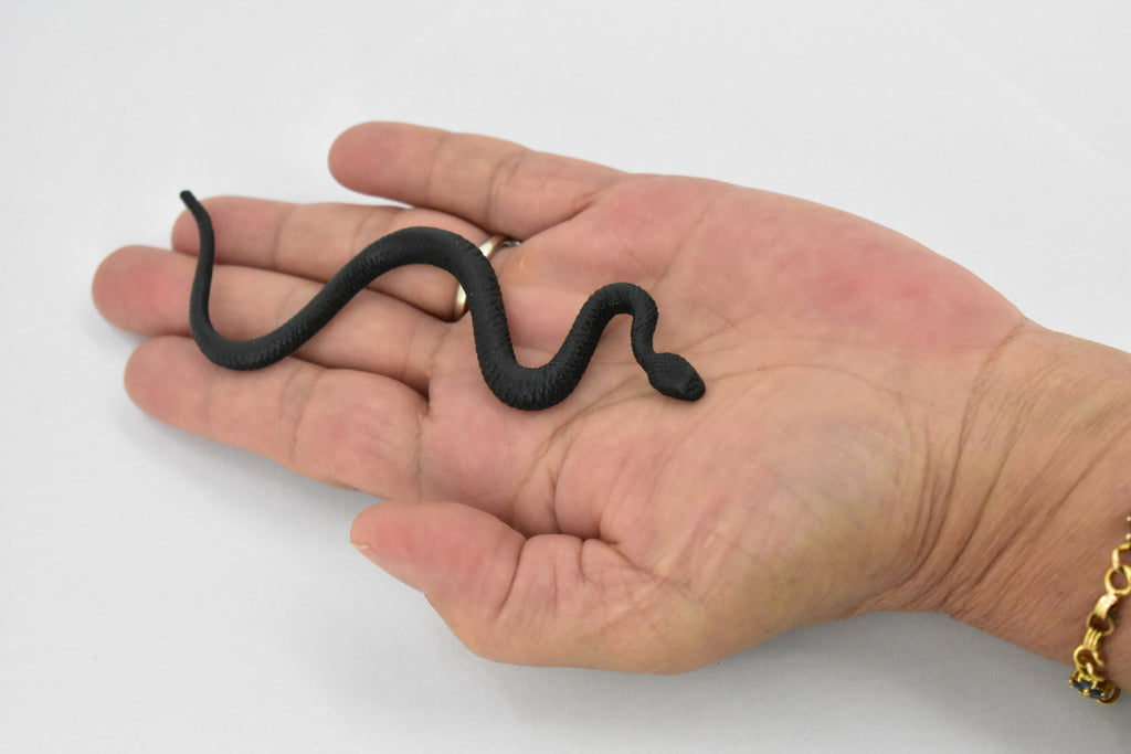 North American Racer, Snake, Rubber Reptile, Educational, Realistic Hand Painted, Figure, Lifelike Model, Figurine, Replica,  4 1/2 Inches.