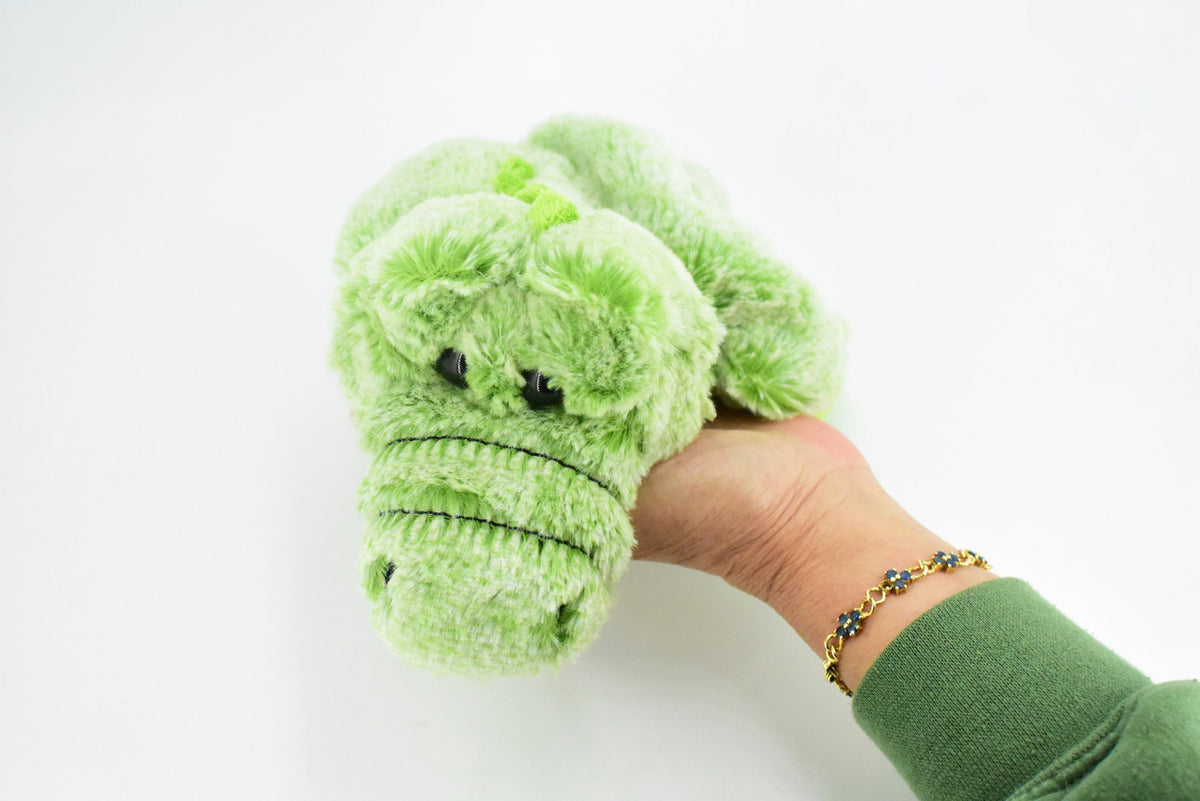 Alligator, American, Crocodile, Hand Puppet, Very Nice Plush, Stuffed Reptile, Educational, Realistic Figure, Lifelike Model, Replica, Toy, Kids, 9 Inches. 