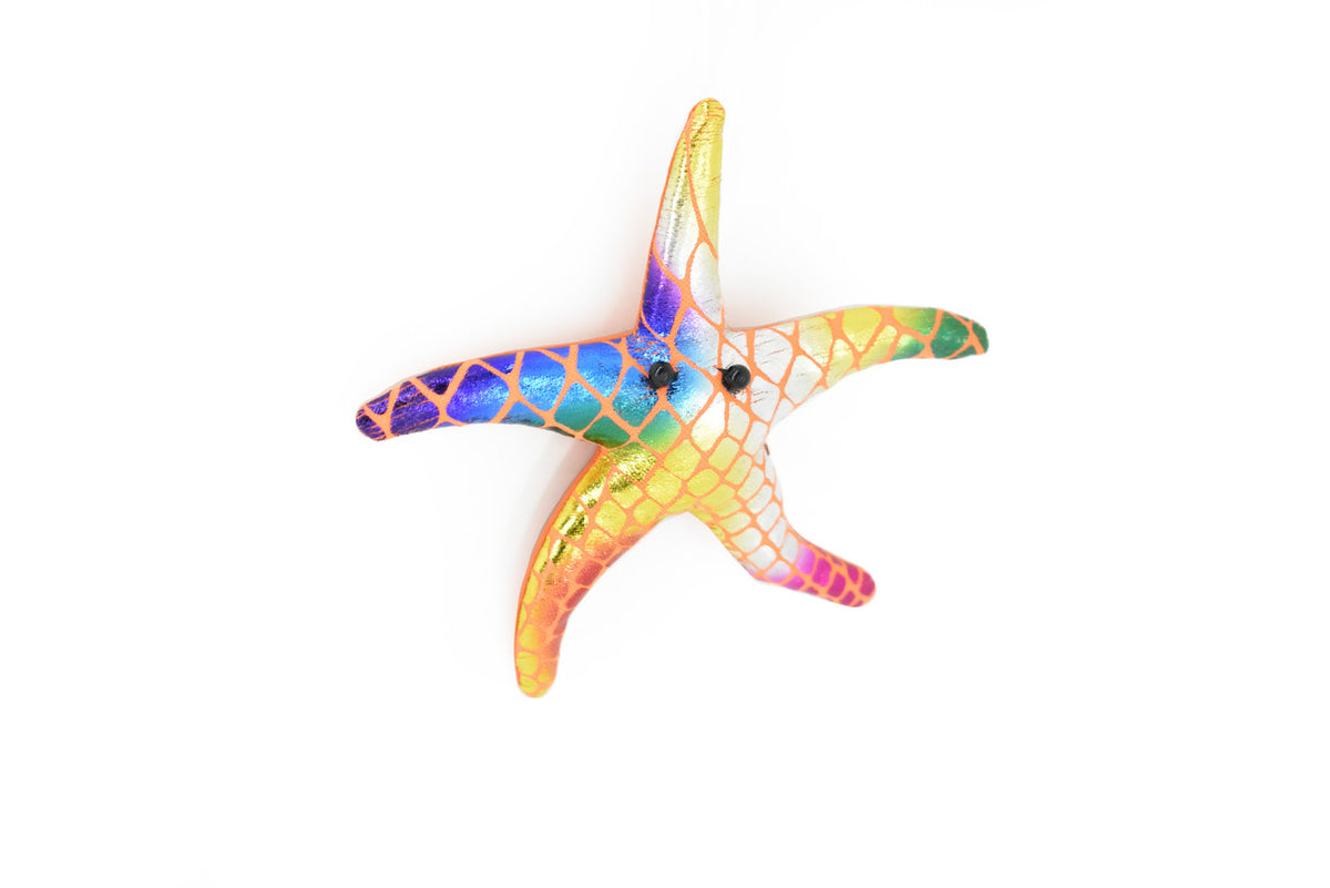 Starfish, Asteroidea, Gold, Hand Made In Thailand, Sand Creatures, Paper Weight, Bean Bag, Cornhole, Game, Toy, Kids, Educational,  3 1/2 Inches. 