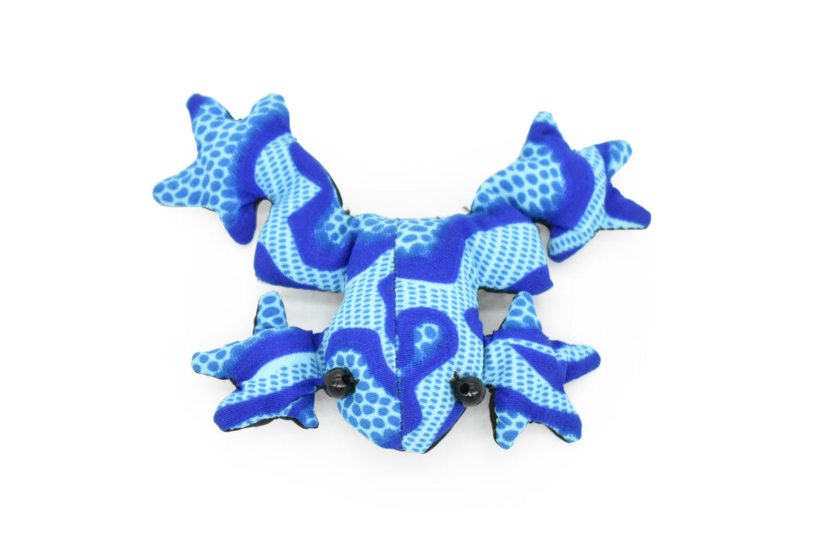 Frog, Amphibians, Blue, HandMade In Thailand, Sand Creatures, Paper Weight, Bean Bag, Cornhole, Game, Toy, Kids, Educational, 3 Inches