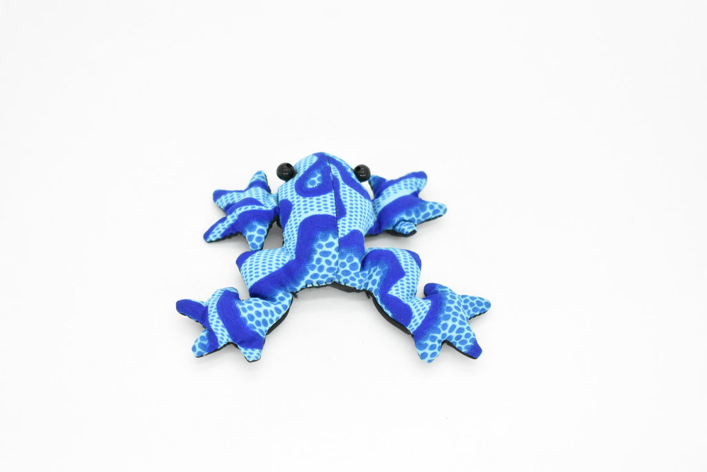 Frog, Amphibians, Blue, HandMade In Thailand, Sand Creatures, Paper Weight, Bean Bag, Cornhole, Game, Toy, Kids, Educational, Gift,  3 Inches.   TH12 BB67
