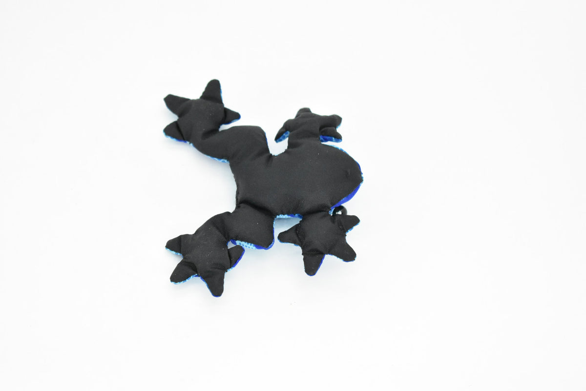 Frog, Amphibians, Blue, HandMade In Thailand, Sand Creatures, Paper Weight, Bean Bag, Cornhole, Game, Toy, Kids, Educational, Gift,  3 Inches.   TH12 BB67