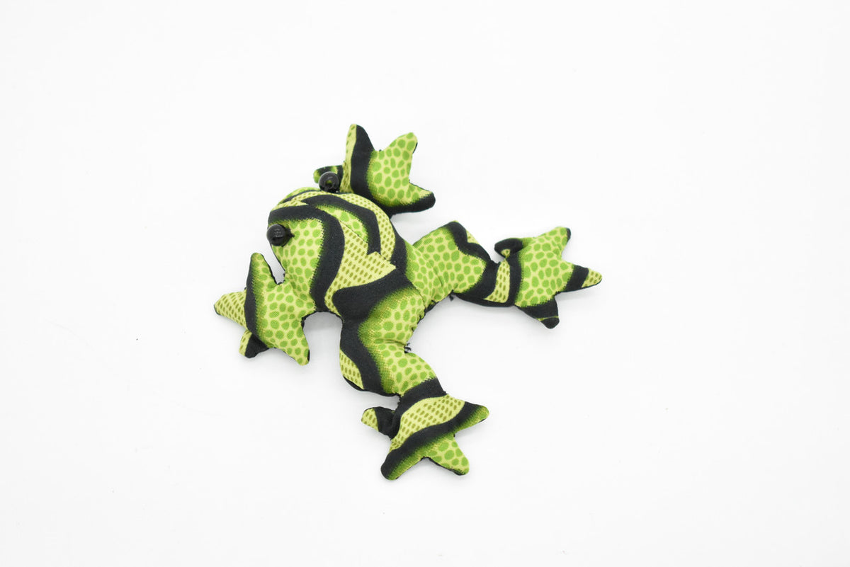 Frog, Amphibians, Green, HandMade In Thailand, Sand Creatures, Paper Weight, Bean Bag, Cornhole, Game, Toy, Kids, Educational, Gift,  3 Inches.  TH11 BB68