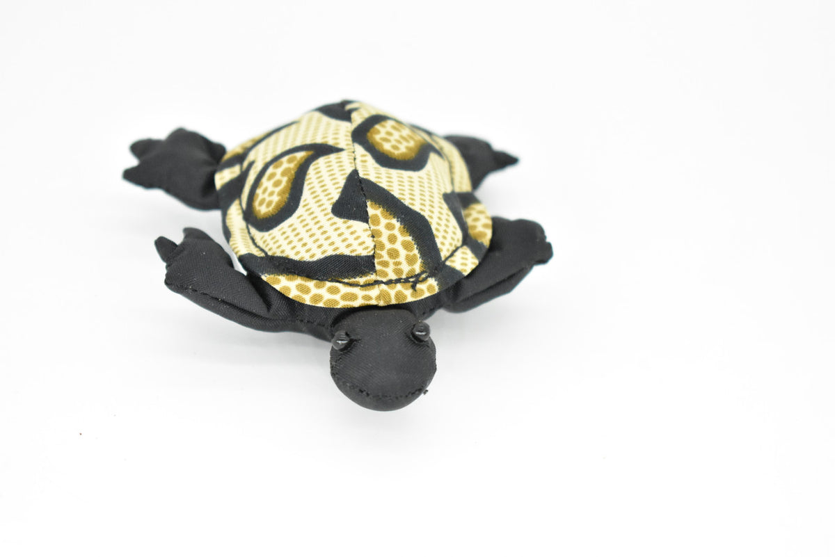 Tortoise, Turtle, Reptiles, Brown, HandMade In Thailand, Sand Creatures, Paper Weight, Bean Bag, Cornhole, Game, Toy, Kids, Educational, Gift,  3 Inches.   TH4 BB67