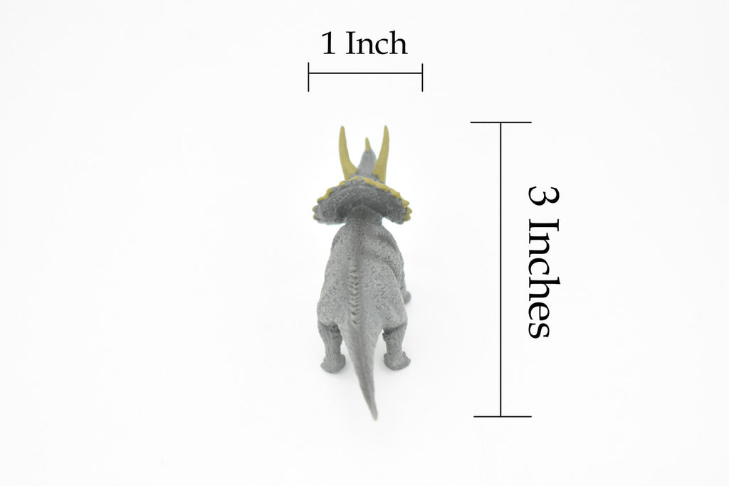 Triceratops Dinosaur, Very Nice Plastic Replica    3"    F8115-B117