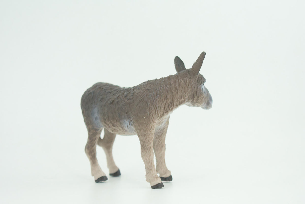 Donkey, Hand Painted, Museum Quality, Educational, Desert, Rubber Animal, Very Realistic Burro, Diorama, Toy, Kids, Gift,  4 Inches.  CH846 BB197
