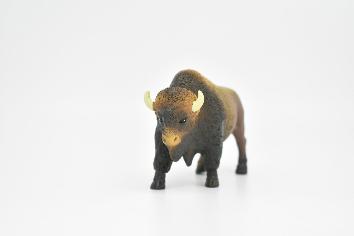 Buffalo, Bison, American buffalo, Very Nice Plastic Design, American Animal, Educational, Hand Painted, Diorama Figure, Lifelike Model, Toy, Gift,   4 1/2 inches.      CWG178 BB41
