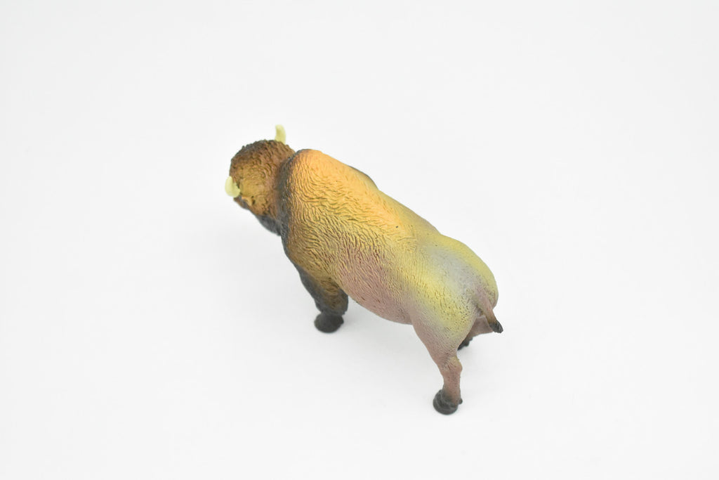 Buffalo, Bison, American buffalo, Very Nice Plastic Design, American Animal, Educational, Hand Painted, Diorama Figure, Lifelike Model, Toy, Gift,   4 1/2 inches.      CWG178 BB41