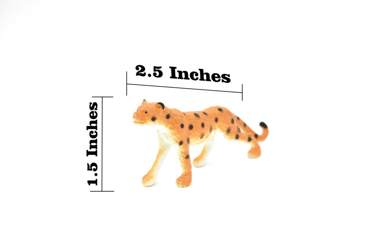 Leopard, Realistic Toy Model Plastic Replica Animal Kids Educational Gift  2 1/2"  F1031 B81