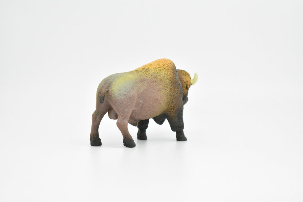 Buffalo, Bison, American buffalo, Very Nice Plastic Design, American Animal, Educational, Hand Painted, Diorama Figure, Lifelike Model, Toy, Gift,   4 1/2 inches.      CWG178 BB41
