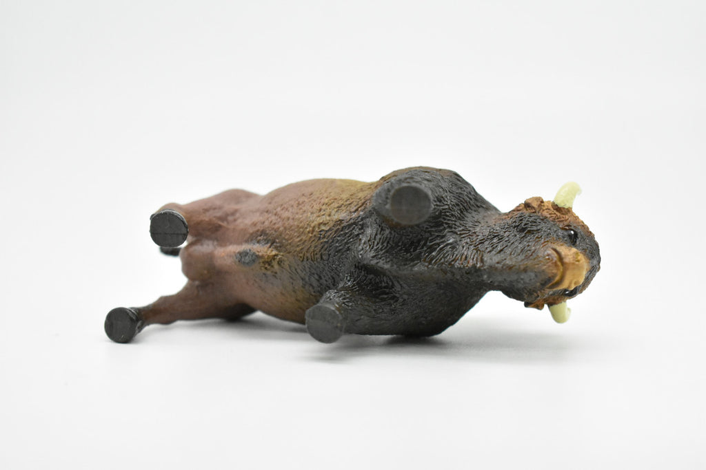 Buffalo, Bison, American buffalo, Very Nice Plastic Design, American Animal, Educational, Hand Painted, Diorama Figure, Lifelike Model, Toy, Gift,   4 1/2 inches.      CWG178 BB41