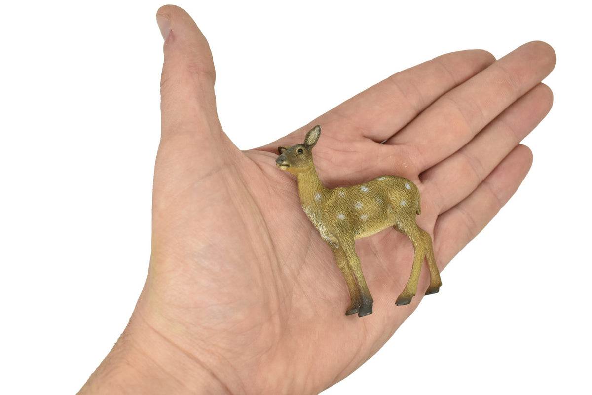 Deer, Red Fawn, Museum Quality, Animal, Educational, Realistic Hand Painted, Figure, Lifelike Model, Vintage Replica, Toy,  2 3/8  Inches. 