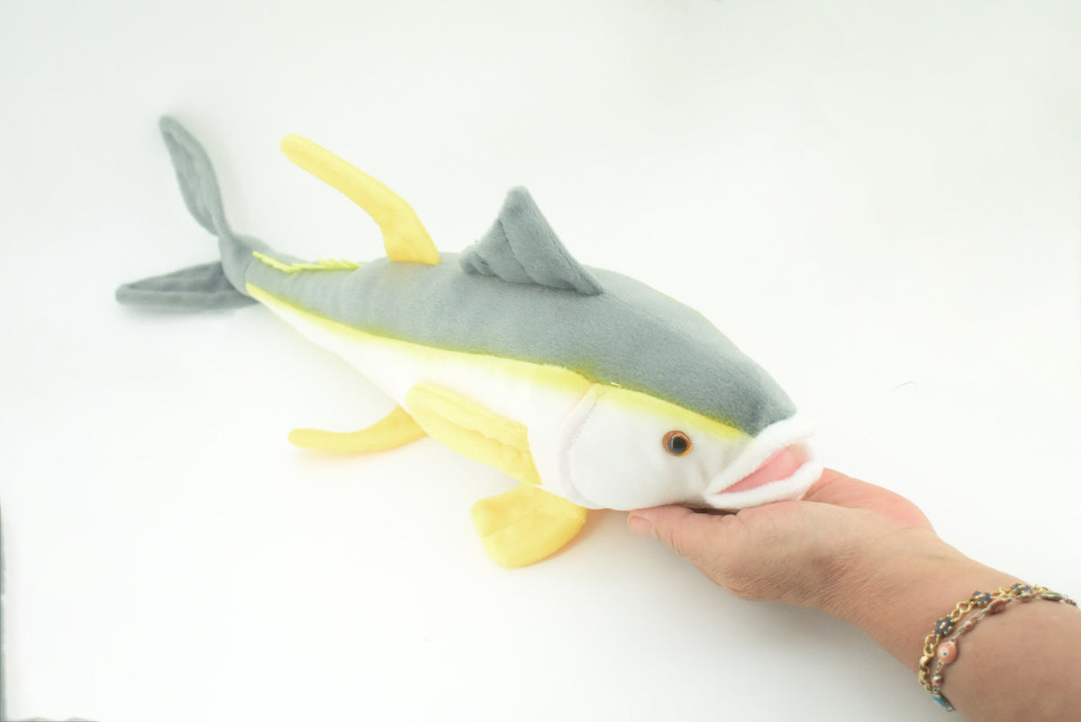 Yellowfin Tuna, Fish, Very Nice Plush Fish, Stuffed Animal, Educational, Toy, Kids, Realistic Figure, Gift,     17"     F2414 BB55