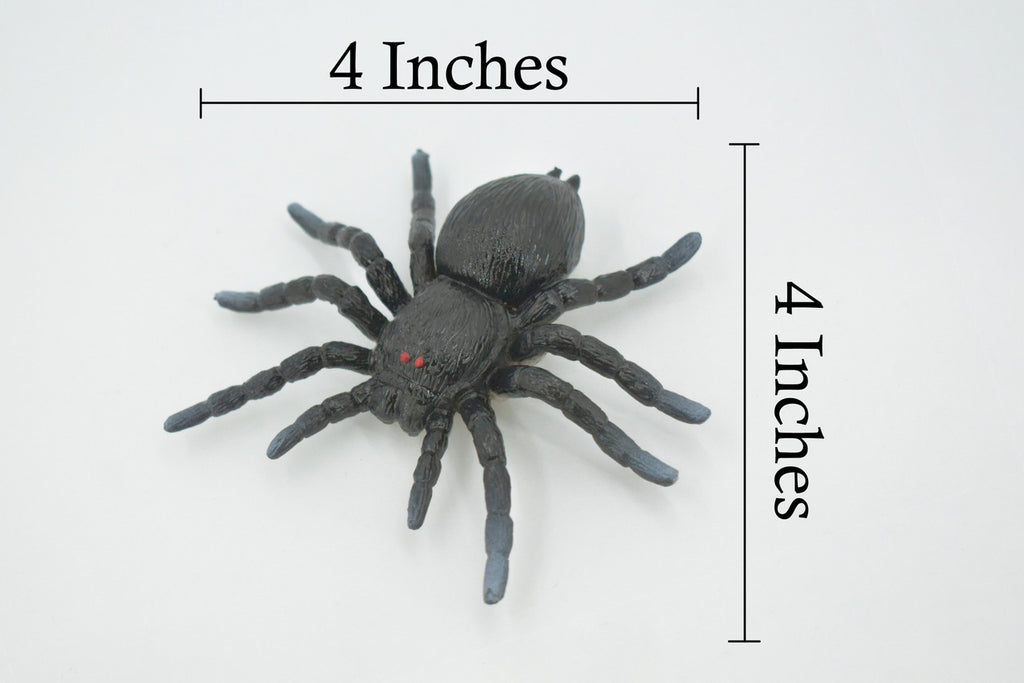 Spider, Tarantula, Theraphosidae, Solid Rubber Arachnids, Educational, Toy, Kids, Realistic Figure, Lifelike Model, Figurine, Replica, Gift,