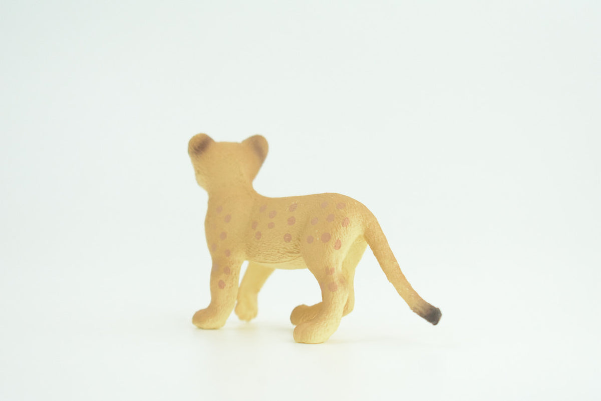 Mountain Lion, Puma Cub, Baby, Museum Quality, Hand Painted, Rubber Animal, Educational, Realistic, Figure, Toy, Kids, Replica, Gift,    3 Inches.  CH875 BB199