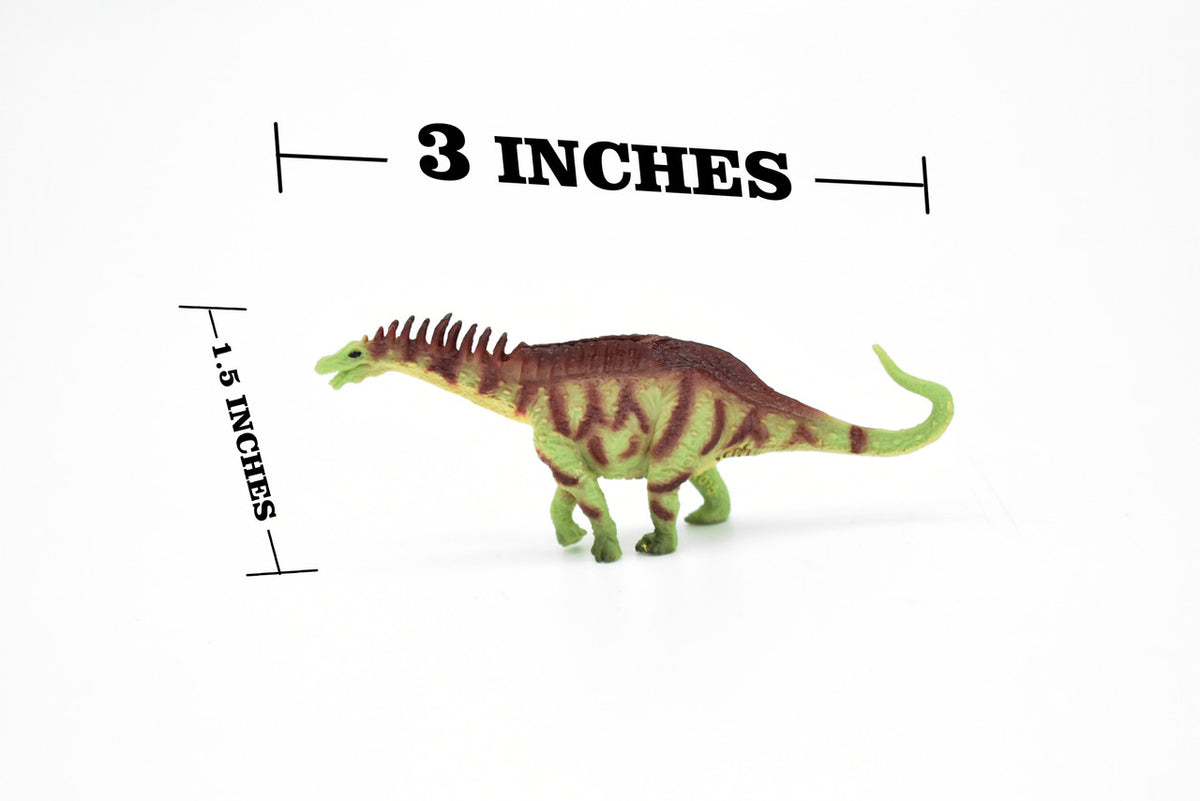 Amargasaurus Dinosaur, Museum Quality, Animal, Educational, Realistic Hand Painted, Figure, Lifelike Model, Vintage Replica, Toy,  3 Inches. 