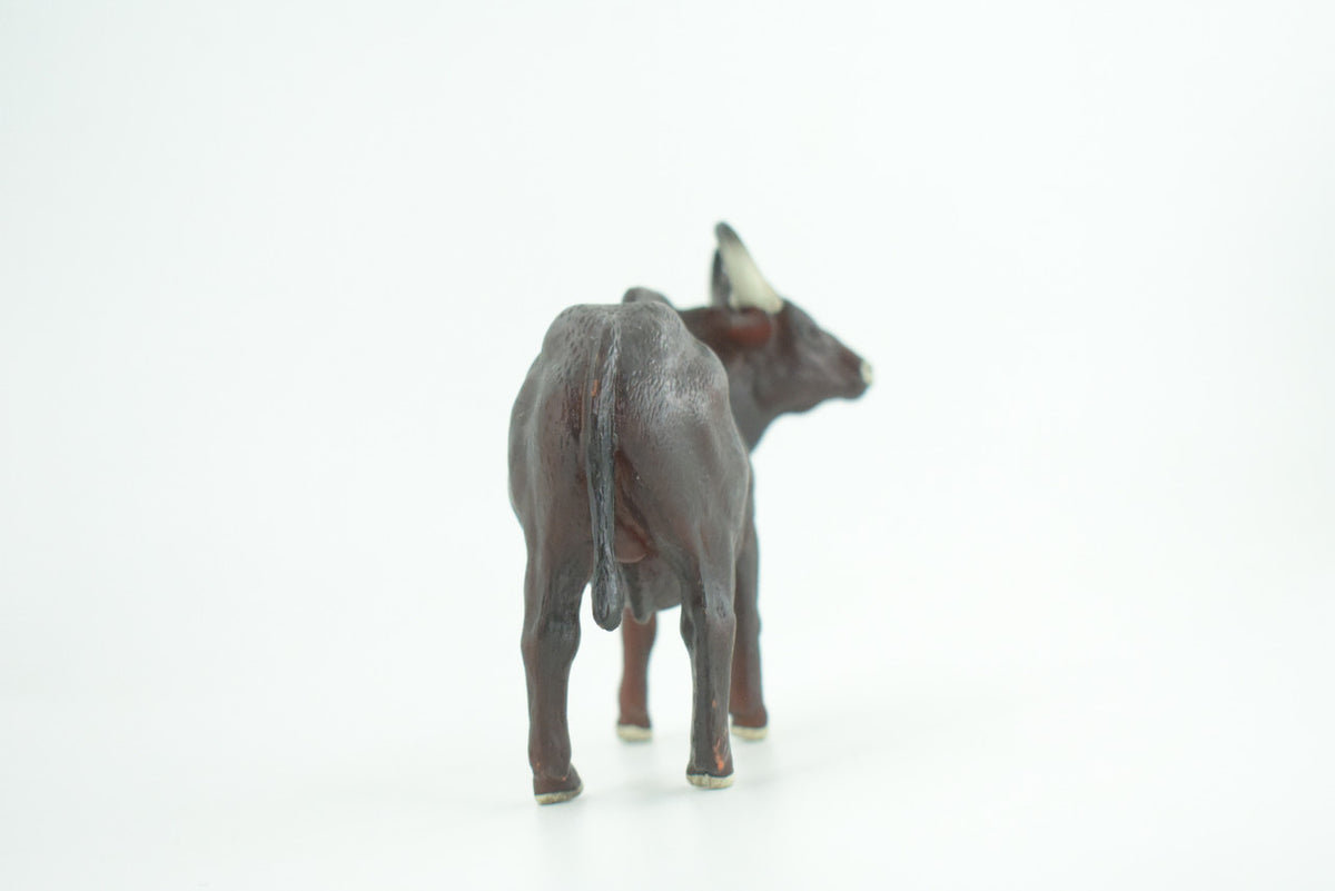 Gaur Bull, Brown, Museum Quality, Hand Painted, Educational, High Quality Rubber Cow, Realistic, Very Nice Design, Diorama, Toys, Kids, Gift,    6 Inches.  CH964 BB210