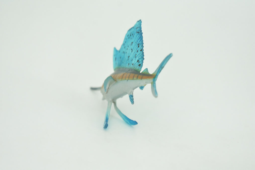 Fish, Sailfish, Billfish, Museum Quality, Hand Painted, Rubber Fish, Realistic Toy Figure, Model, Replica, Kids, Educational, Gift,     4"    CH287 BB179