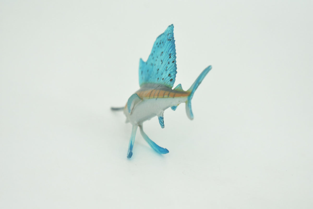 Fish, Sailfish, Billfish, Museum Quality, Hand Painted, Rubber Fish, Realistic Toy Figure, Model, Replica, Kids, Educational, Gift,     4"    CH287 BB179