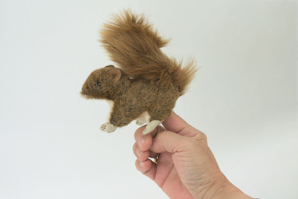 Squirrel Finger Puppet, Very Nice Plush Red Squirrel, Stuffed Animal, Educational, Realistic, Lifelike Model, Gift,    5"   FM19 B236