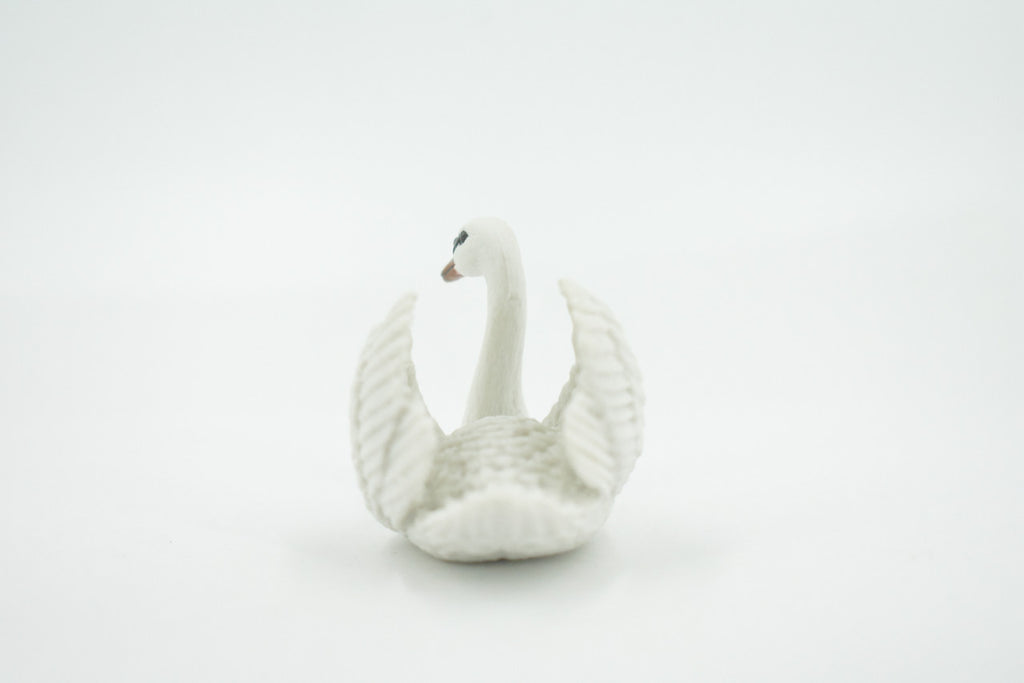 Bird, White Swan, Mute, Museum Quality, Hand Painted, Rubber bird, Educational, Realistic, Toy, Kids, Figure, Model, Educational, Gift,     3"      CH628 BB167