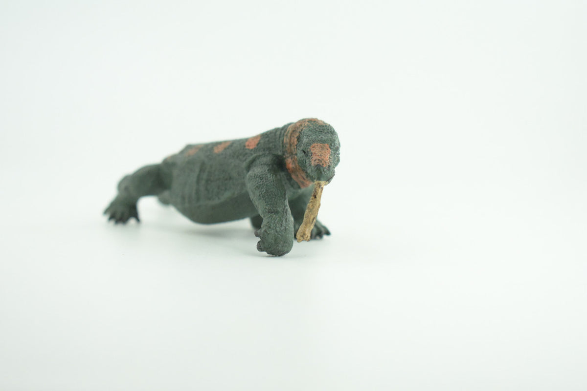 Komodo Dragon, Hand Painted, Educational, Museum Quality, Realistic, Rubber, Reptile, Lizard, Diorama, Figure, Toys, Kids, Gift,  6 Inches. CH913 BB203