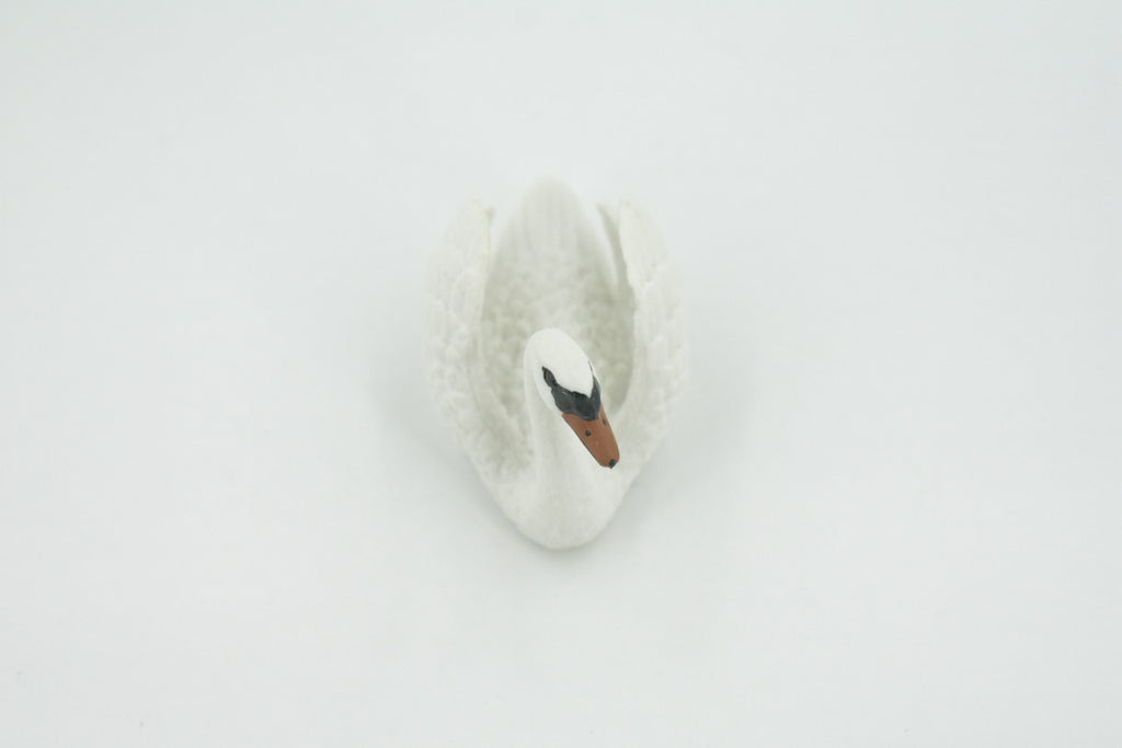 Bird, White Swan, Mute, Museum Quality, Hand Painted, Rubber bird, Educational, Realistic, Toy, Kids, Figure, Model, Educational, Gift,     3"      CH628 BB167