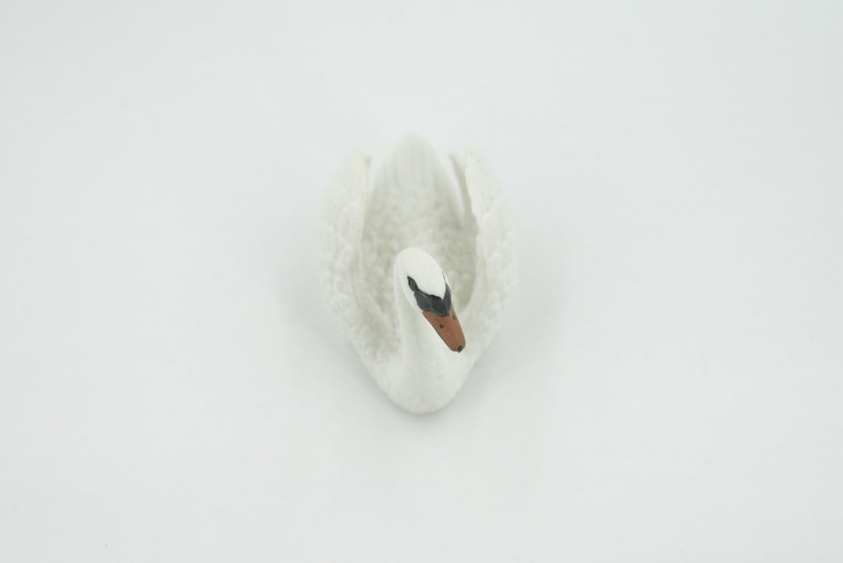 Bird, White Swan, Mute, Museum Quality, Hand Painted, Rubber bird, Educational, Realistic, Toy, Kids, Figure, Model, Educational, Gift,     3"      CH628 BB167