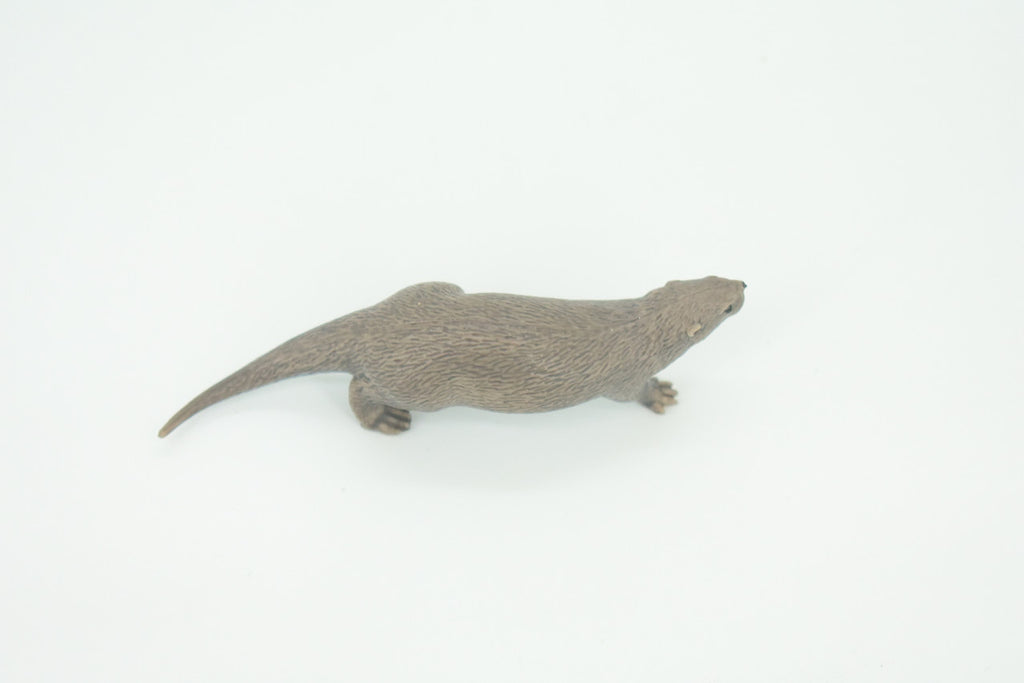 River Otter, Lontra canadensis, Hand Painted, Educational, Rubber Animal, Realistic Figure, Lifelike, Gift,    3 1/4"    SF45 B15